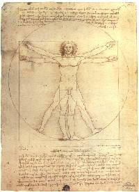 L'uomo vitruviano di Leonardo da Vinci